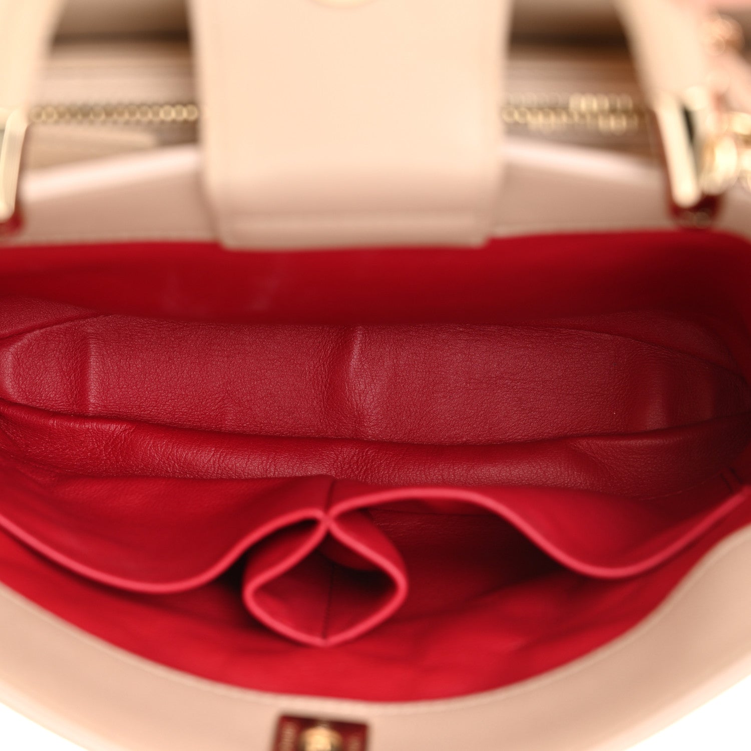 Chanel Lambskin Carry Chic Shopping Tote Beige 6 of 12