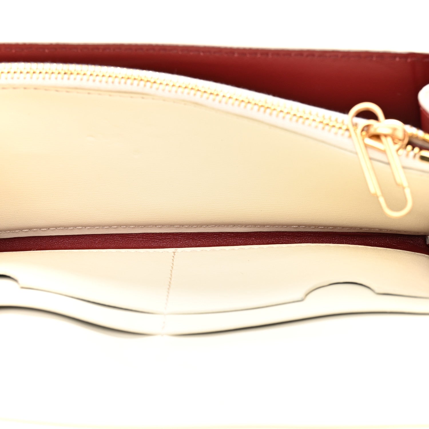 Off-White Calfskin Jitney Logo Flap Wallet On Chain White 6 of 15