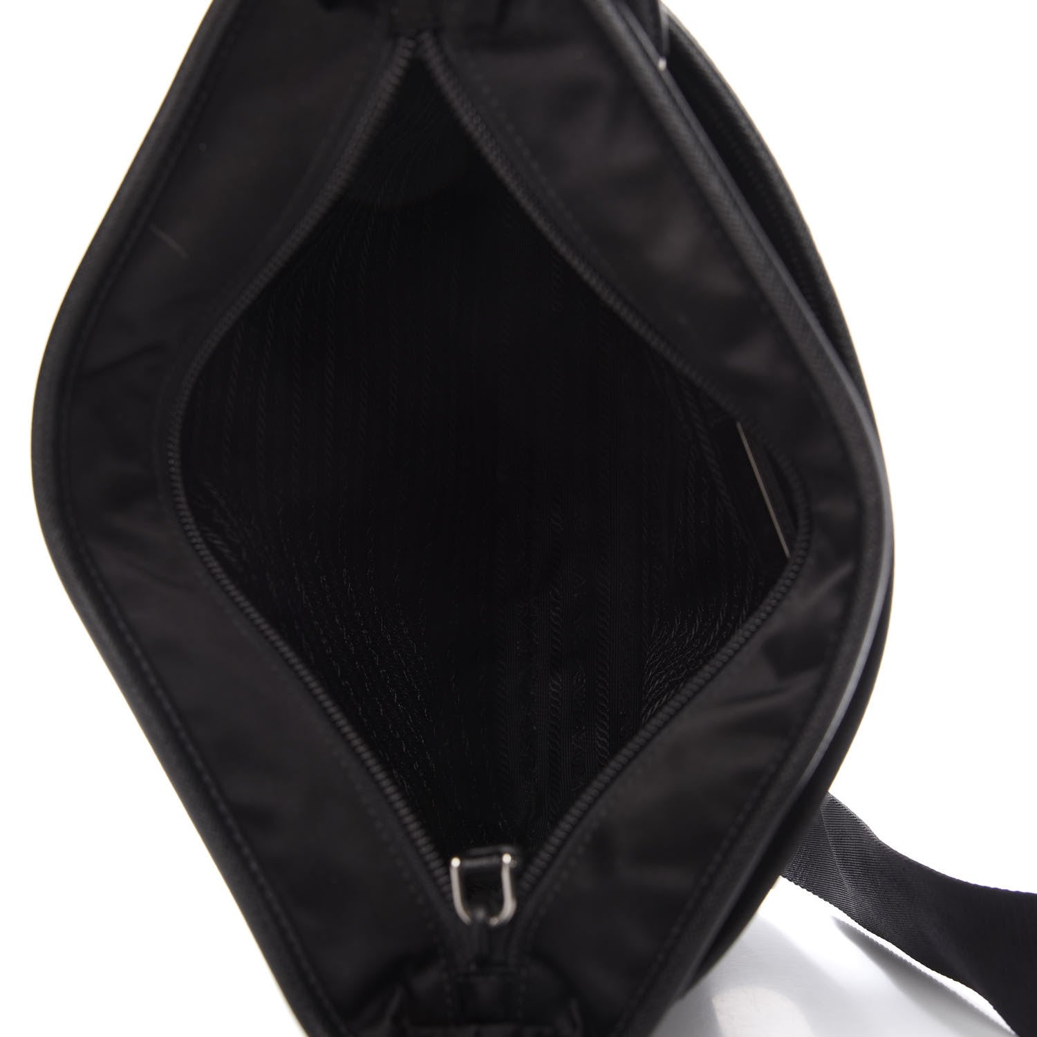Prada Nylon Saffiano Flat Messenger Bag Black 5 of 10