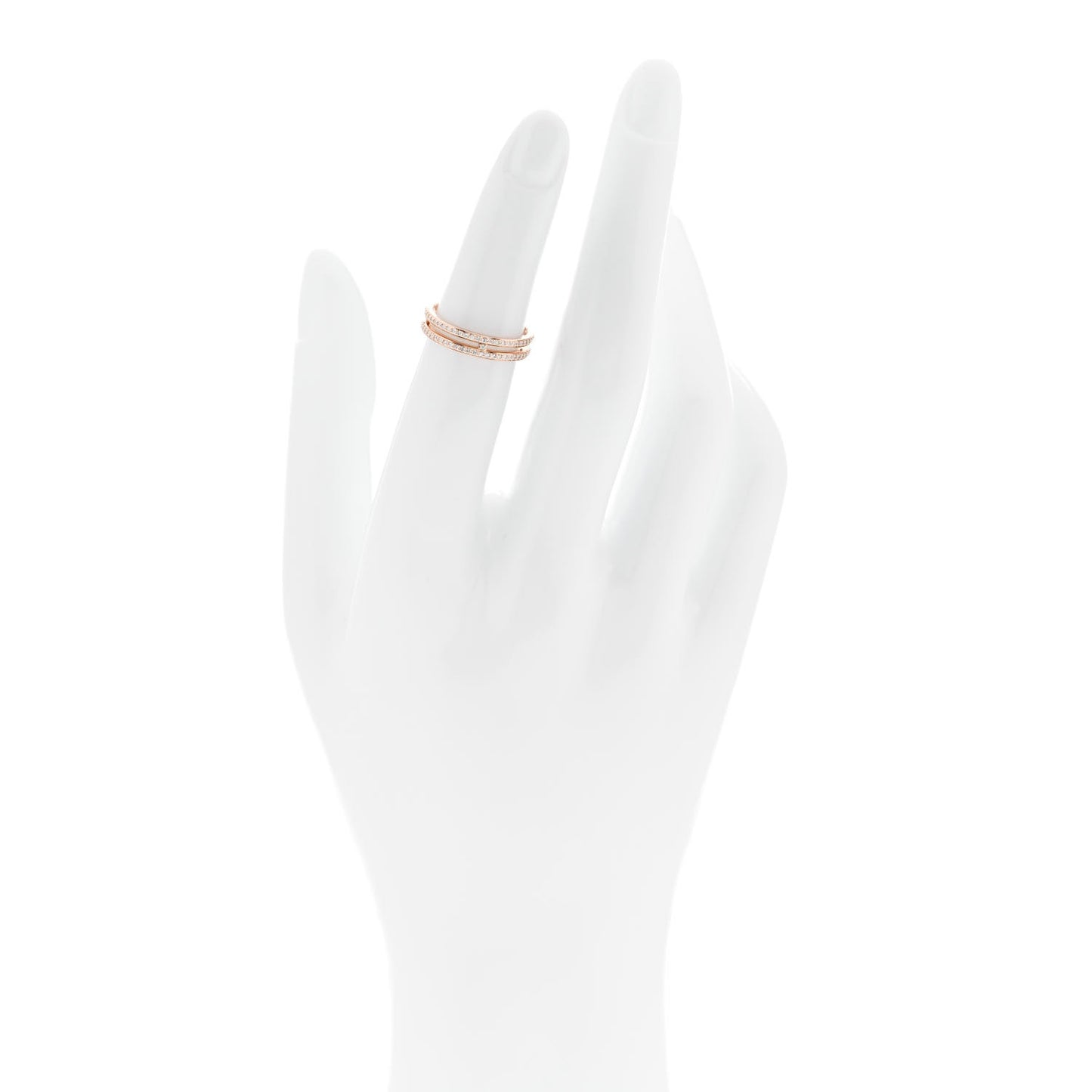 18K Rose Gold Diamond Ariane Wedding Band Ring 48 4.5
