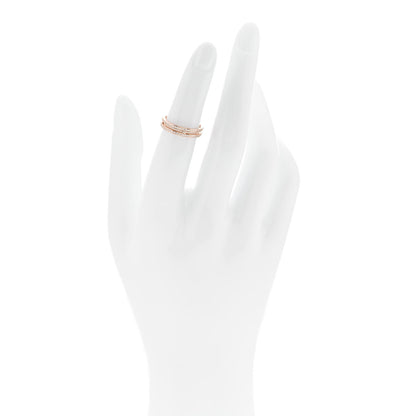 Hermes 18K Rose Gold Diamond Ariane Wedding Band Ring 48 4.5 2 of 5