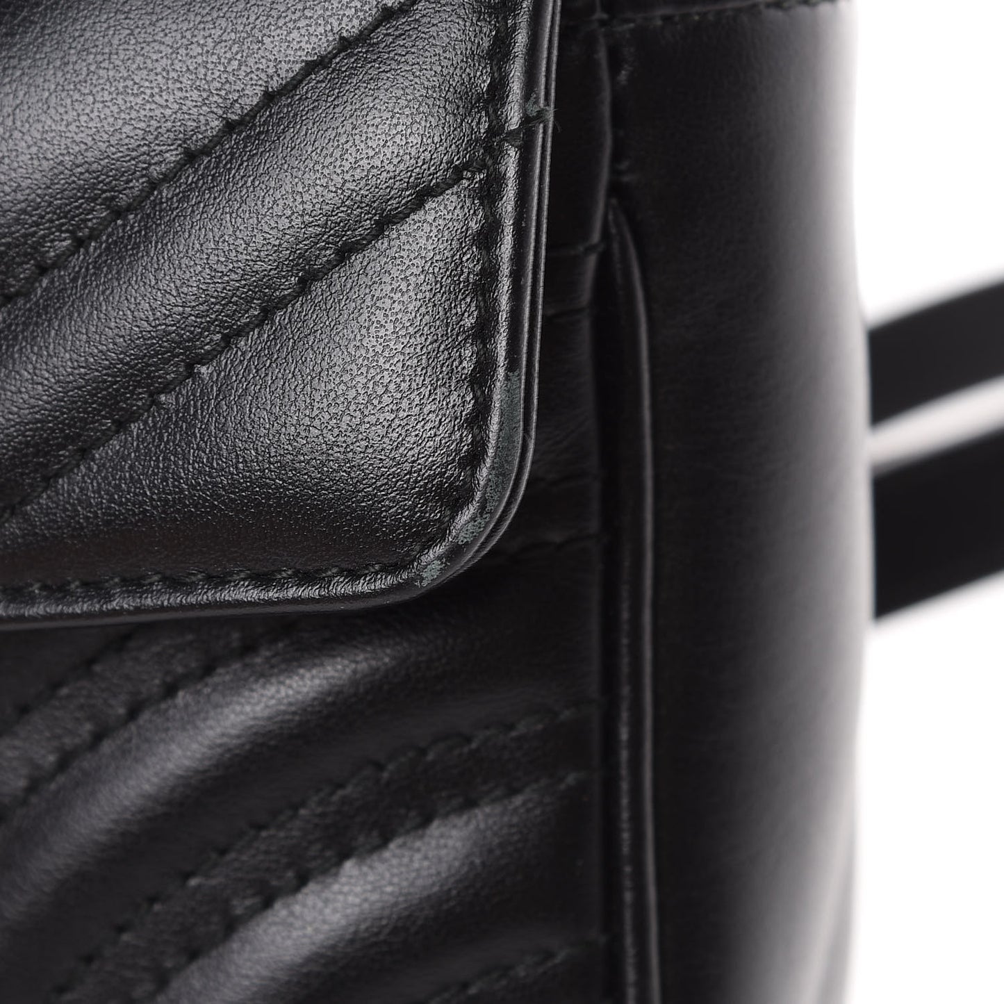 Calfskin Matelasse Mini GG Marmont Shoulder Bag Black