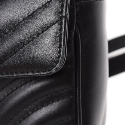 Gucci Calfskin Matelasse Mini GG Marmont Shoulder Bag Black 15 of 19