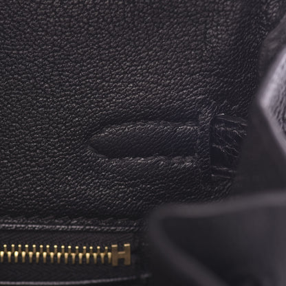 Hermes Taurillon Novillo Shiny Niloticus Crocodile Birkin Touch 25 Black 30 of 42