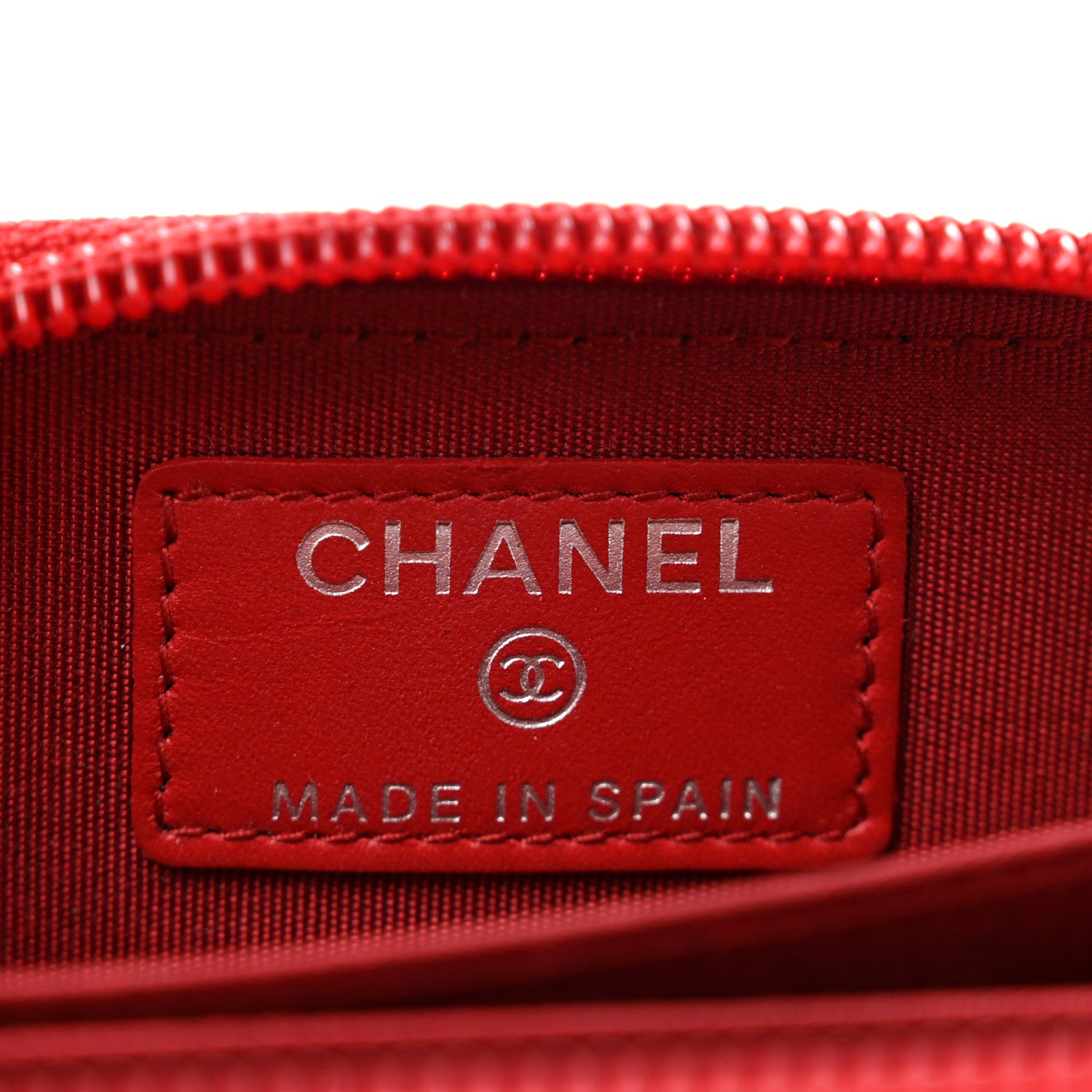 Chanel Caviar Timeless CC Zip Around Coin Purse Red 7 of 9