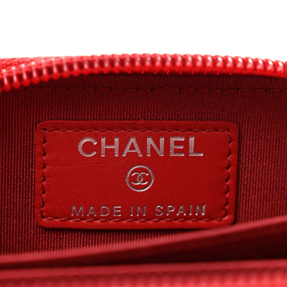 Chanel Caviar Timeless CC Zip Around Coin Purse Red 7 of 9