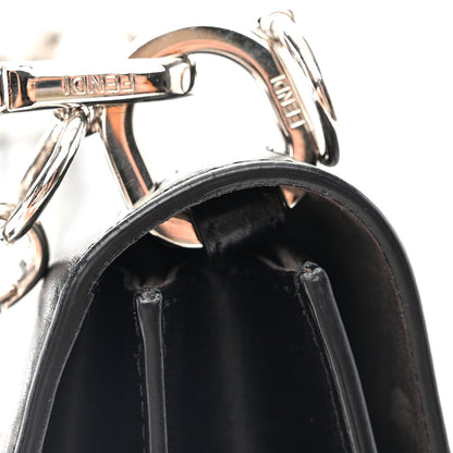 Fendi Vitello Liberty Lucido Metal Monster Eyes Studded Kan I Shoulder Bag Black 11 of 11