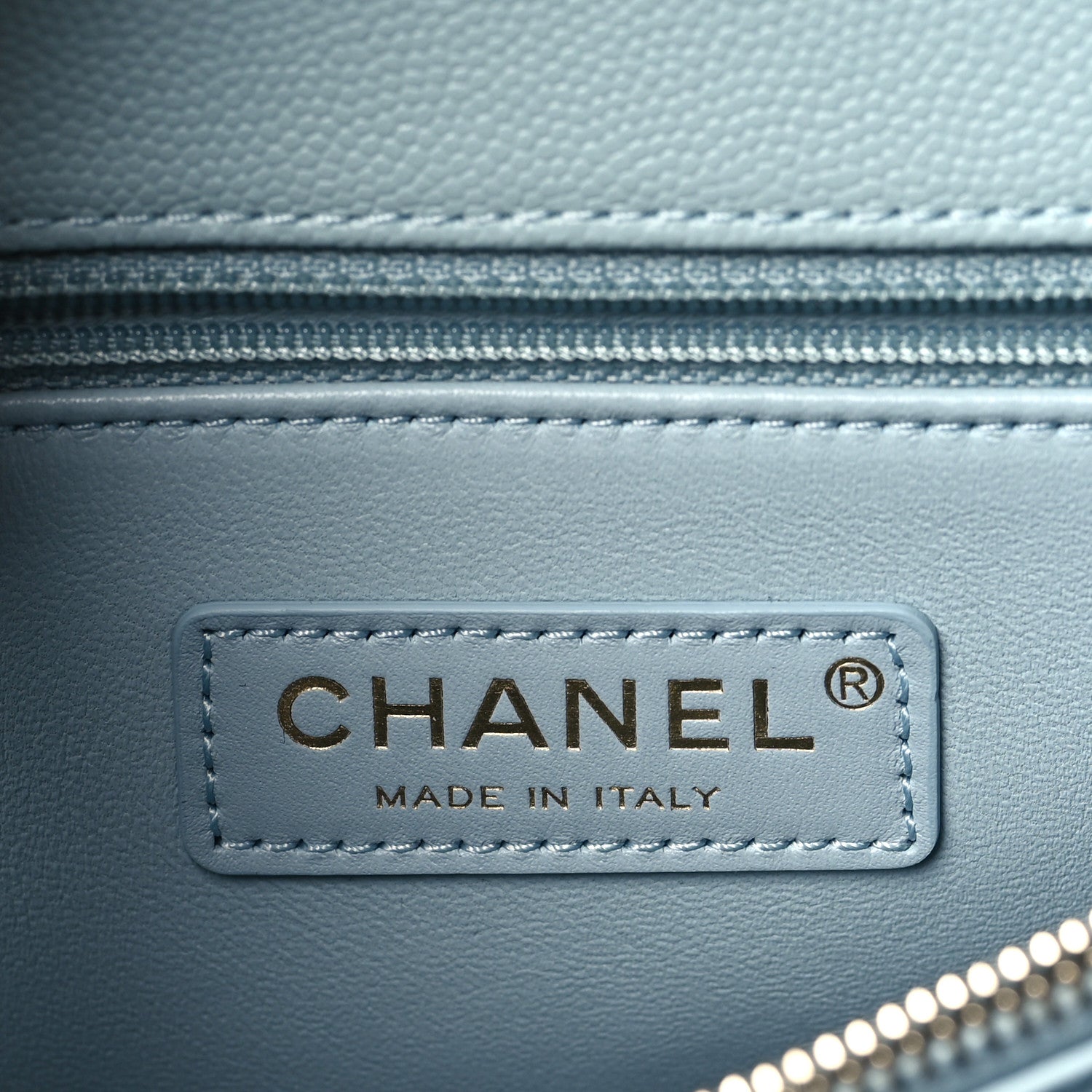 Chanel Caviar Quilted Small Coco Handle Flap Light Blue 6 of 10