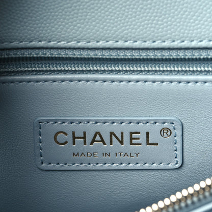Chanel Caviar Quilted Small Coco Handle Flap Light Blue 6 of 10