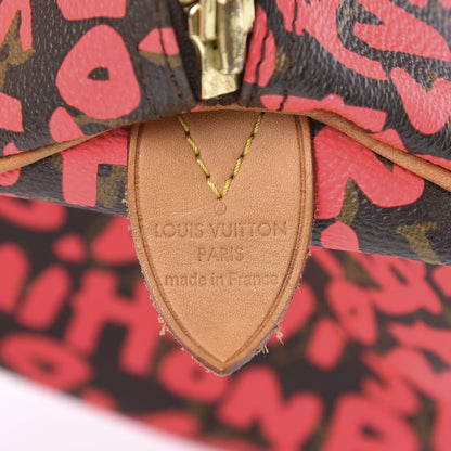 Louis Vuitton Monogram Graffiti Speedy 30 Fuchsia 6 of 12