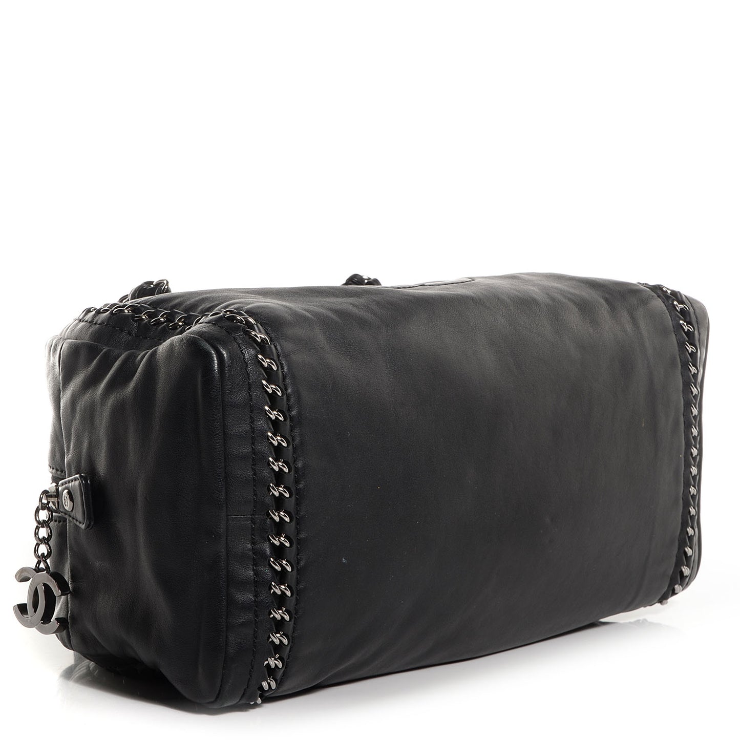 Smooth Calfskin Luxe Ligne Medium Bowler Black