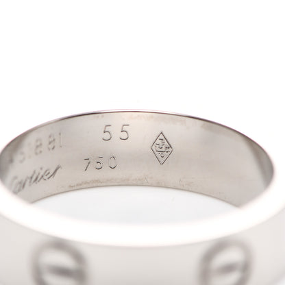 Cartier 18K White Gold 5.5mm LOVE Ring 55 7.25 5 of 7