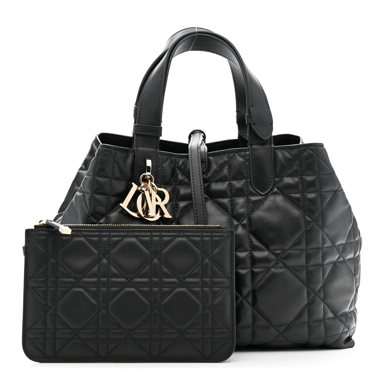 Christian Dior Calfskin Macrocannage Medium Toujours Black 3 of 11