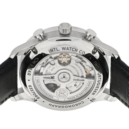 IWC Stainless Steel Alligator 41mm Portuguese Chronograph Automatic Watch IW371605 4 of 4
