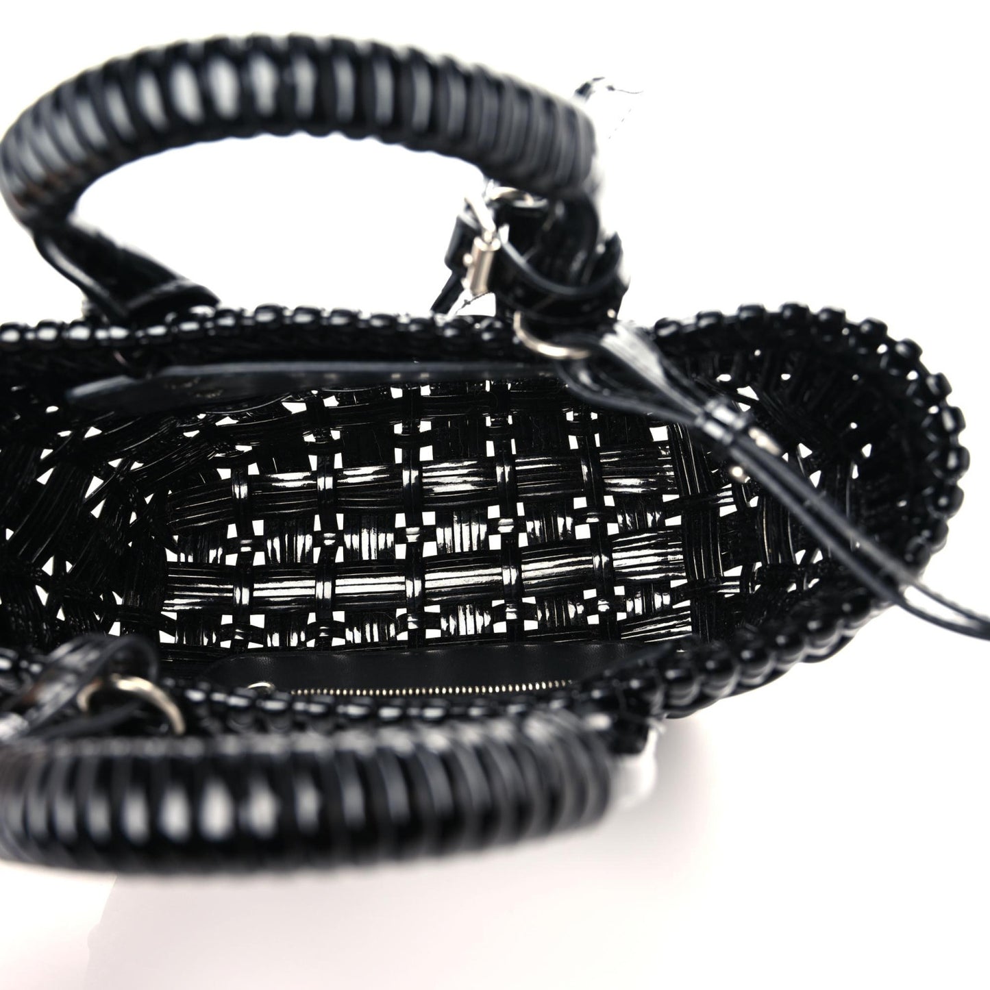 Faux Calfskin XXS Bistro Basket Black