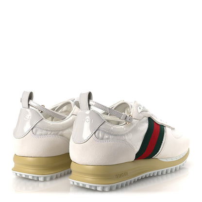 Gucci GG Suede Monogram Web Re-Motion Sneakers 37.5 White 5 of 11