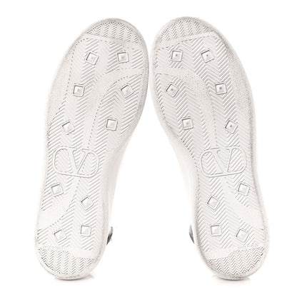 Valentino Garavani Calfskin Womens Backnet Sneakers 38.5 White Silver 5 of 11
