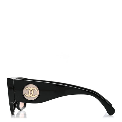 Chanel Acetate CC Square Sunglasses 5549 Black 3 of 7