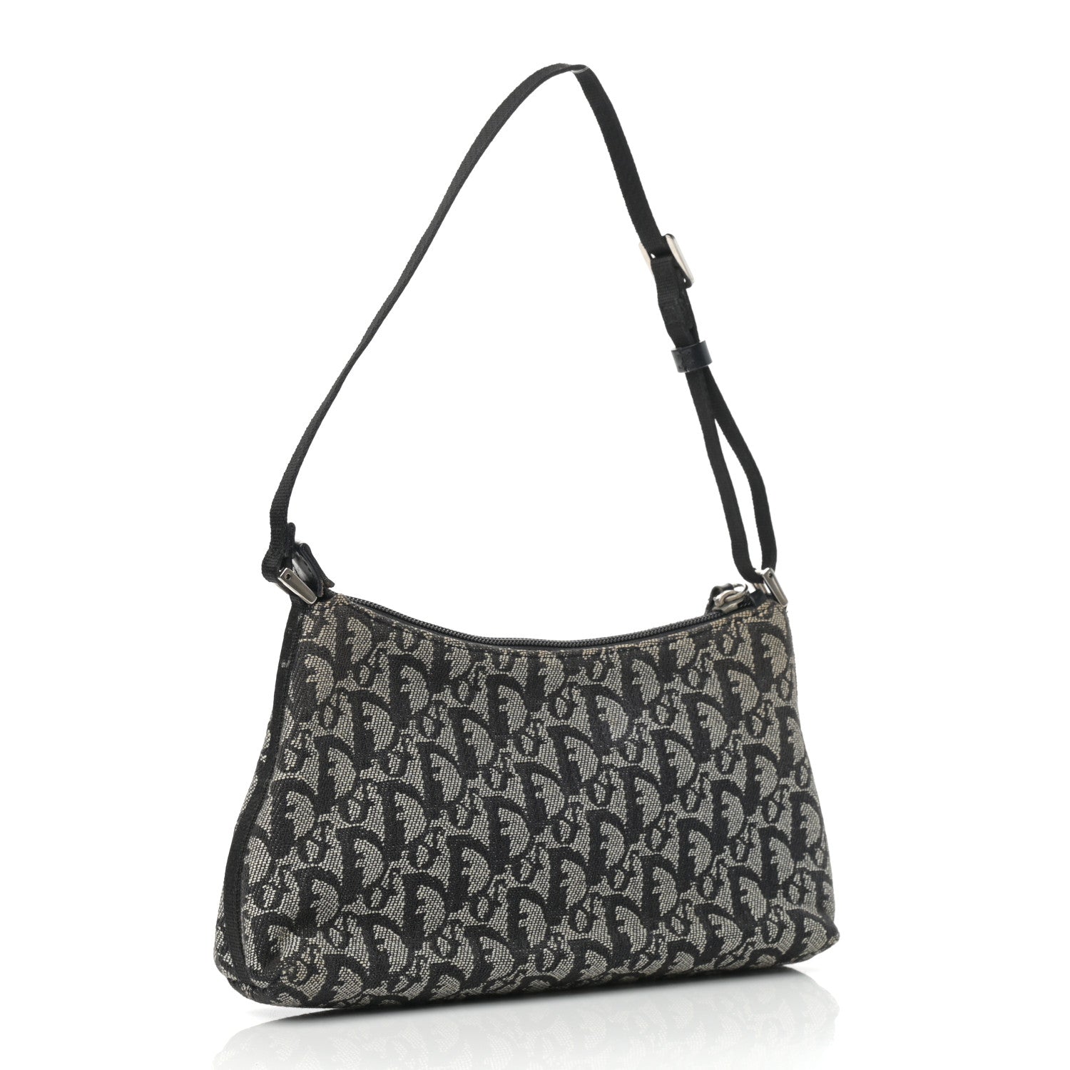 Christian Dior Monogram Shoulder Bag Pochette Black 3 of 13