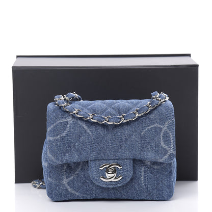Chanel Denim CC Quilted Mini Square Flap Blue 11 of 11