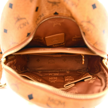 MCM Visetos Studded Small Stark Backpack Cognac 4 of 10