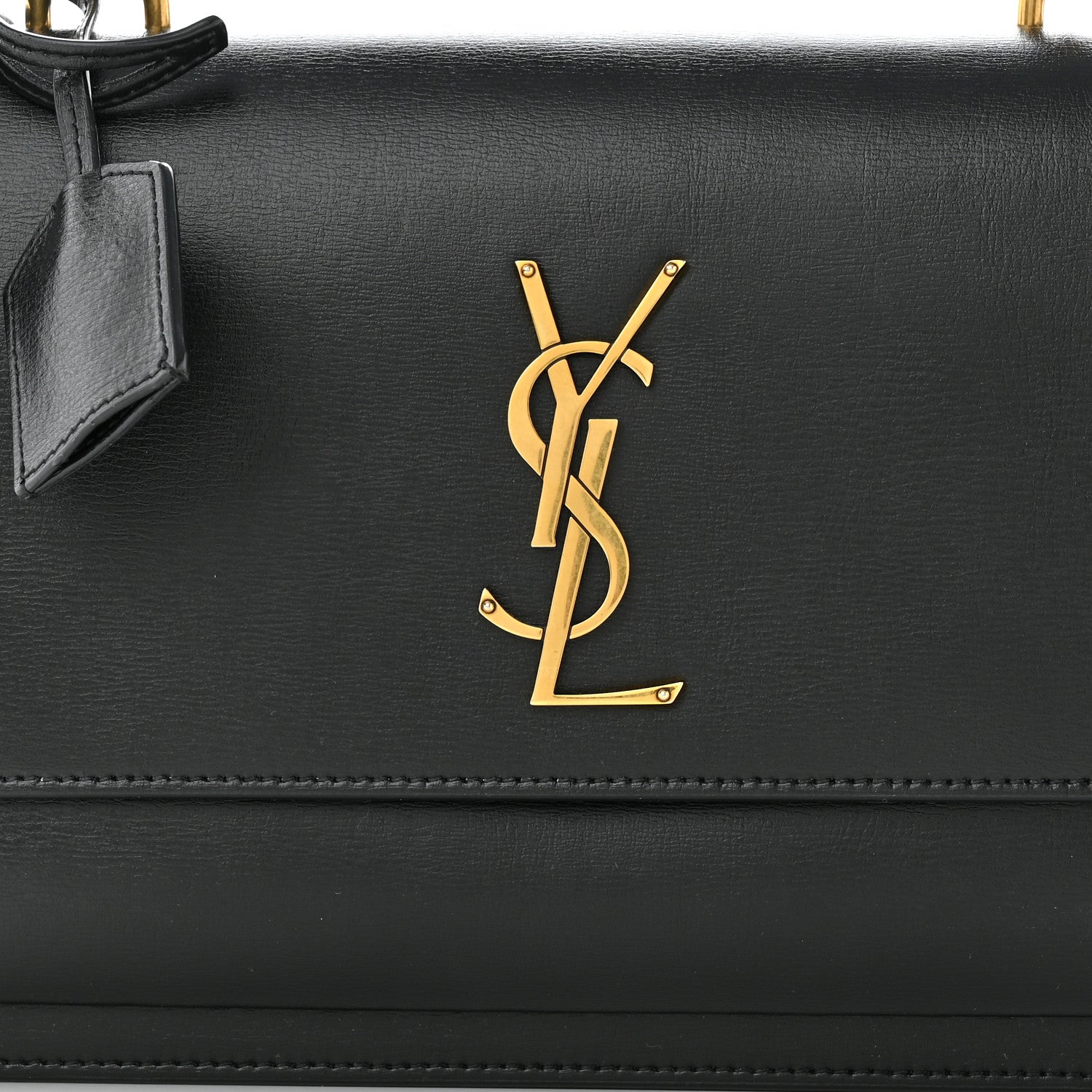 Saint Laurent Calfskin Monogram Sunset Chain Wallet Black 7 of 11