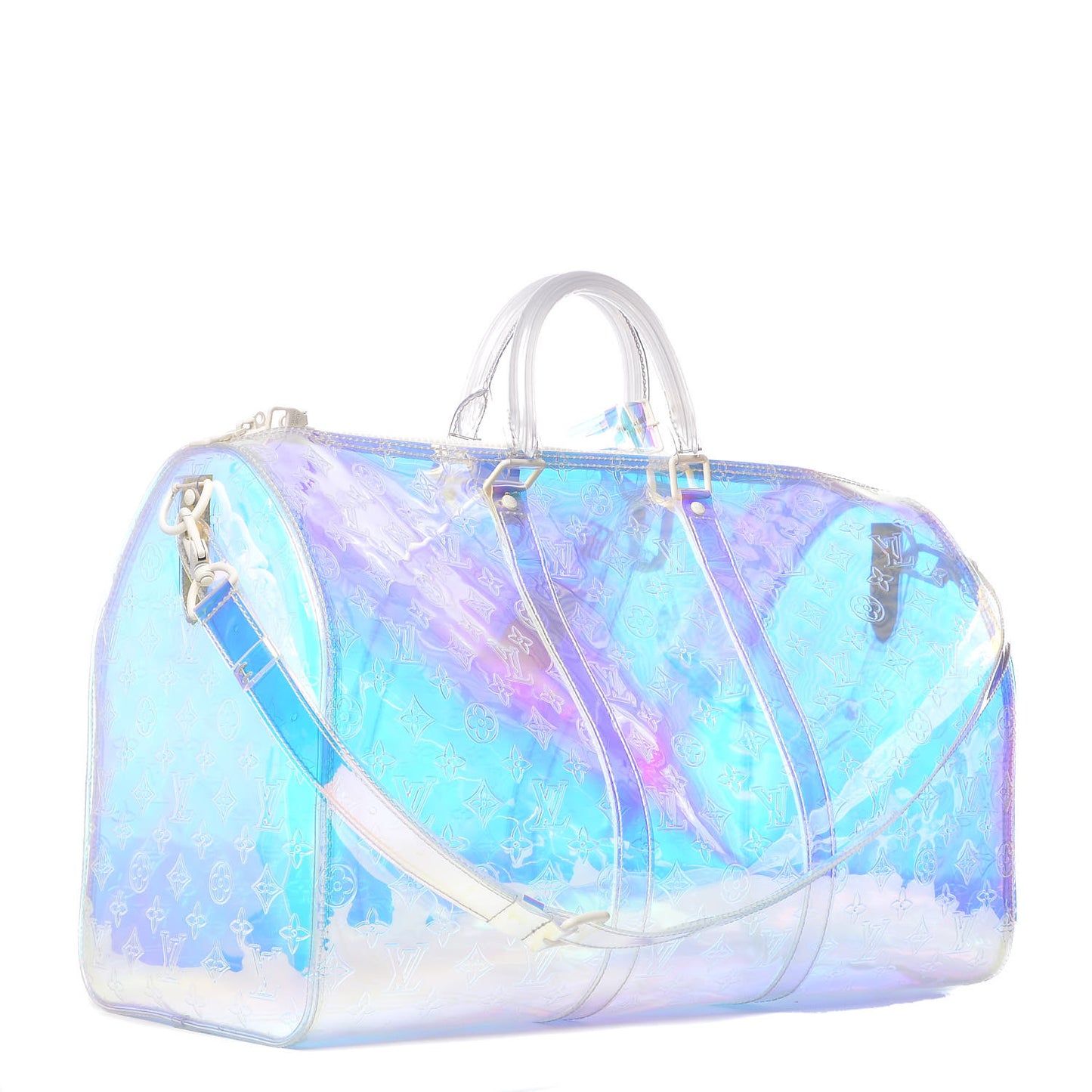 PVC Monogram Keepall Bandouliere 50 Iridescent Prism