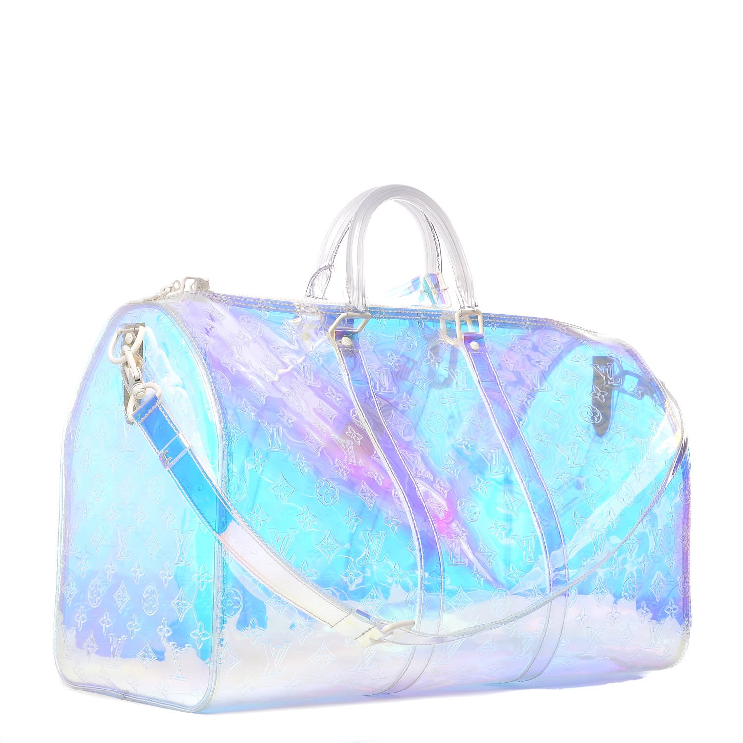 Louis Vuitton PVC Monogram Keepall Bandouliere 50 Iridescent Prism 3 of 8