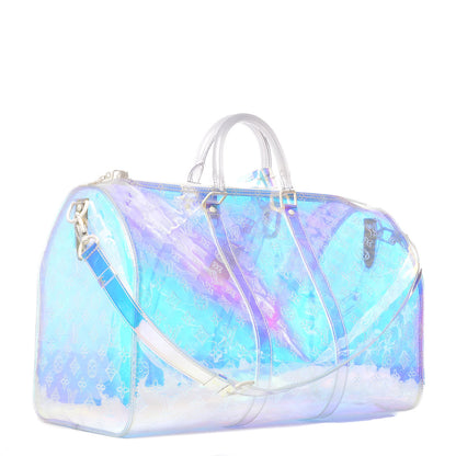 Louis Vuitton PVC Monogram Keepall Bandouliere 50 Iridescent Prism 3 of 8