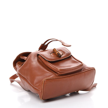 Gucci Calfskin Bamboo Backpack Brown 3 of 18