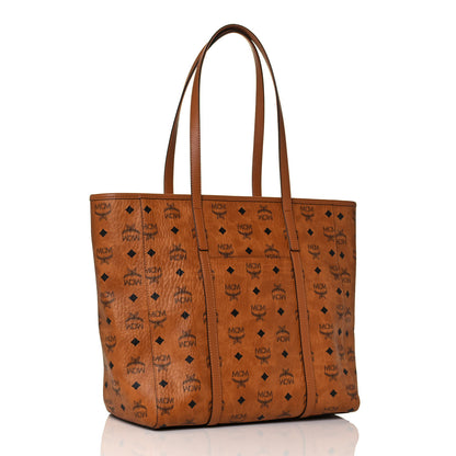 MCM Visetos Toni Shopper Tote Cognac 3 of 14