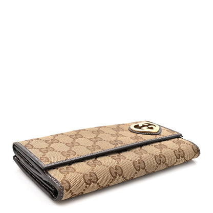 Gucci Monogram Lovely Heart Continental Wallet Brown 4 of 13