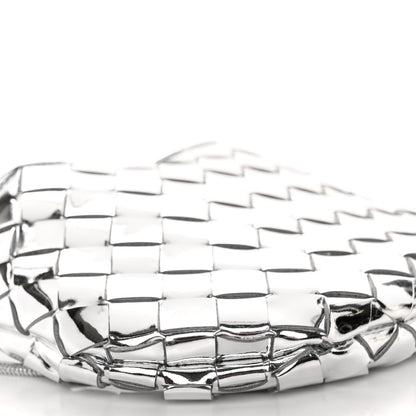 Bottega Veneta Mirror Laminated Nappa Intrecciato Mini Sardine Bag Silver 8 of 9