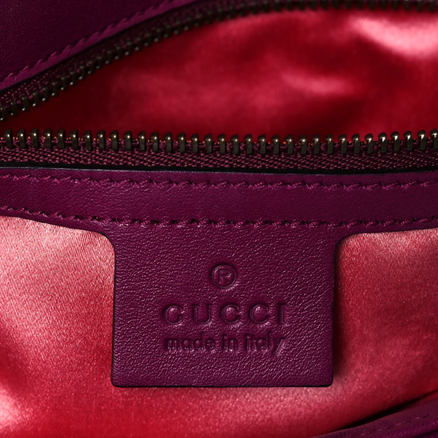 Velvet Matelasse Medium GG Marmont Shoulder Bag Fuchsia Violet Cyclamen