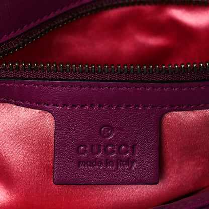 Gucci Velvet Matelasse Medium GG Marmont Shoulder Bag Fuchsia Violet Cyclamen 6 of 14