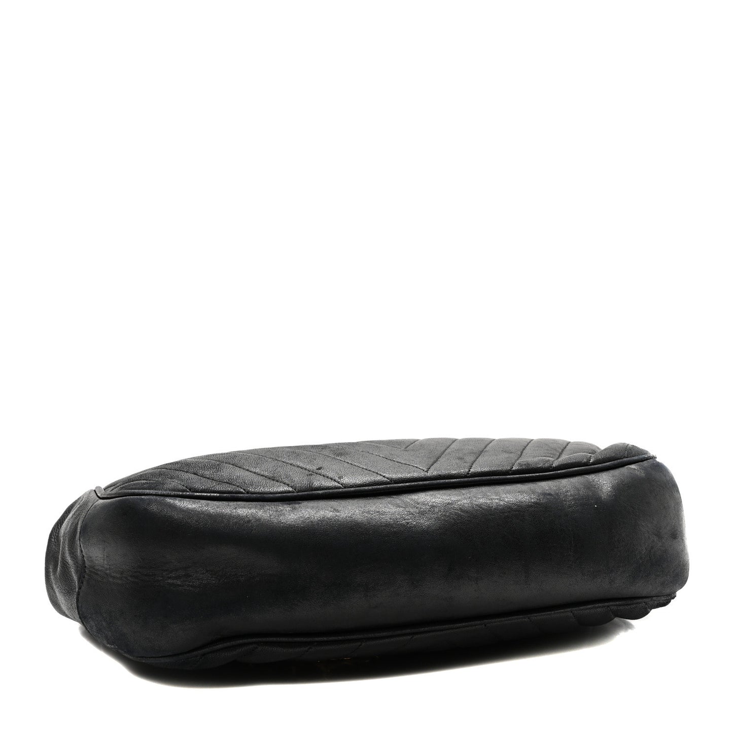 Lambskin Chevron Quilted Tote Black