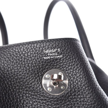Hermes Taurillon Clemence Lindy 30 Black 8 of 14