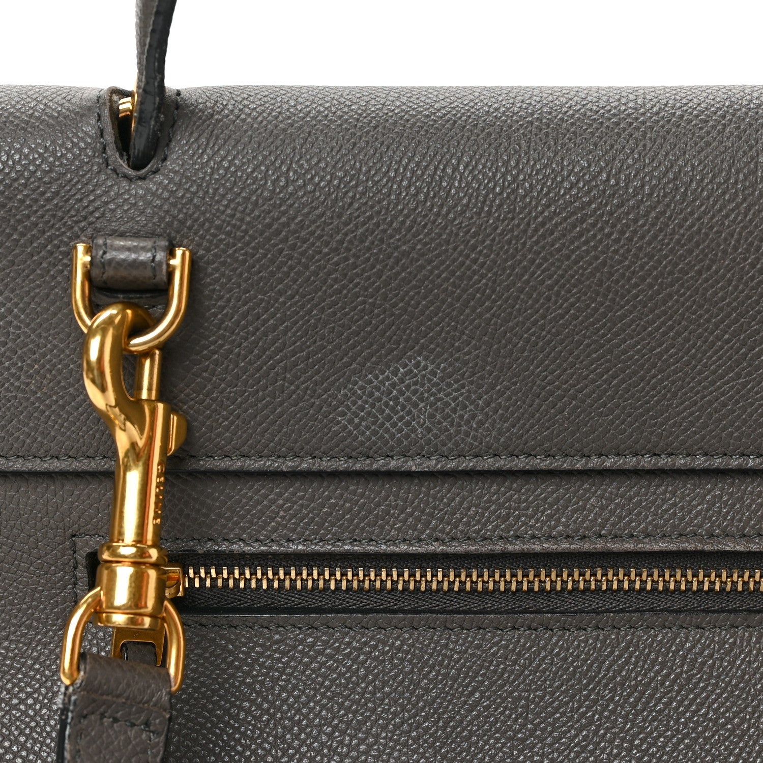 Celine Grained Calfskin Mini Belt Bag Grey 9 of 9
