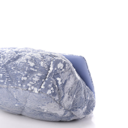 Chanel Sequin Quilted Medium 19 Flap Light Blue 7 of 10