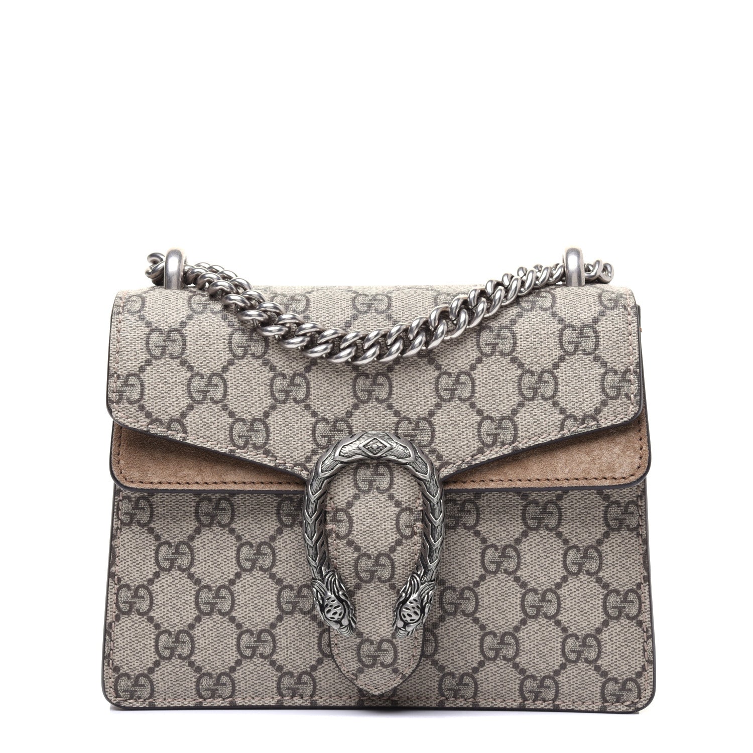 Gucci GG Supreme Monogram Mini Dionysus Shoulder Bag Taupe 1 of 14