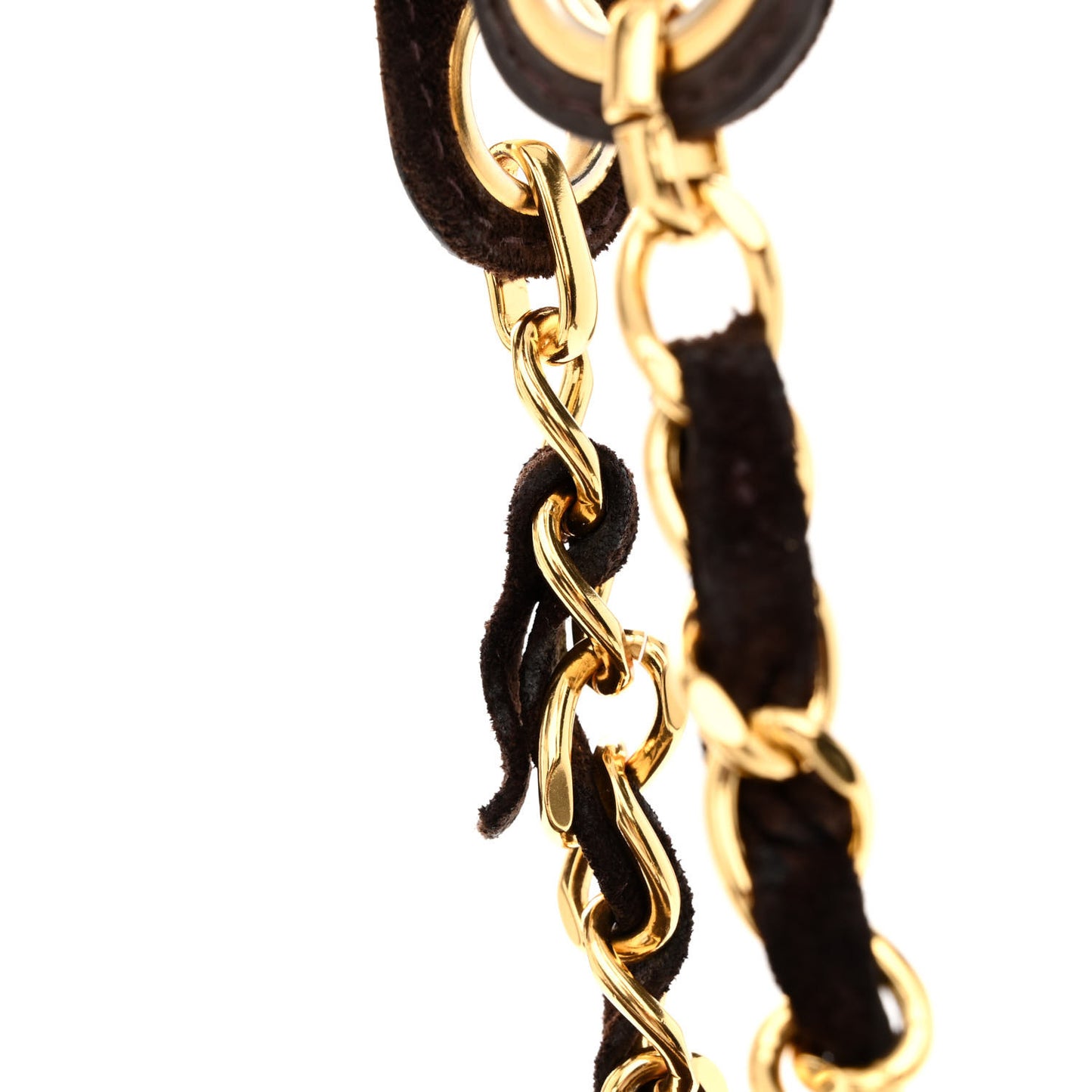 Suede CC Shopping Tote Dark Brown