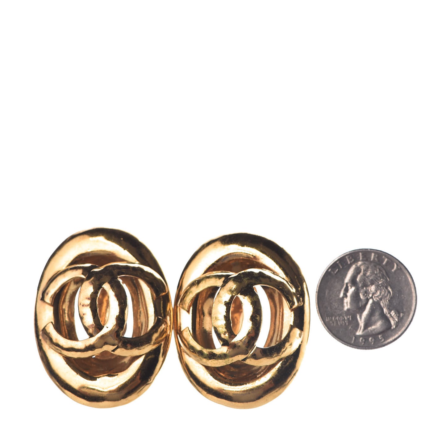 CC Clip On Earrings Gold