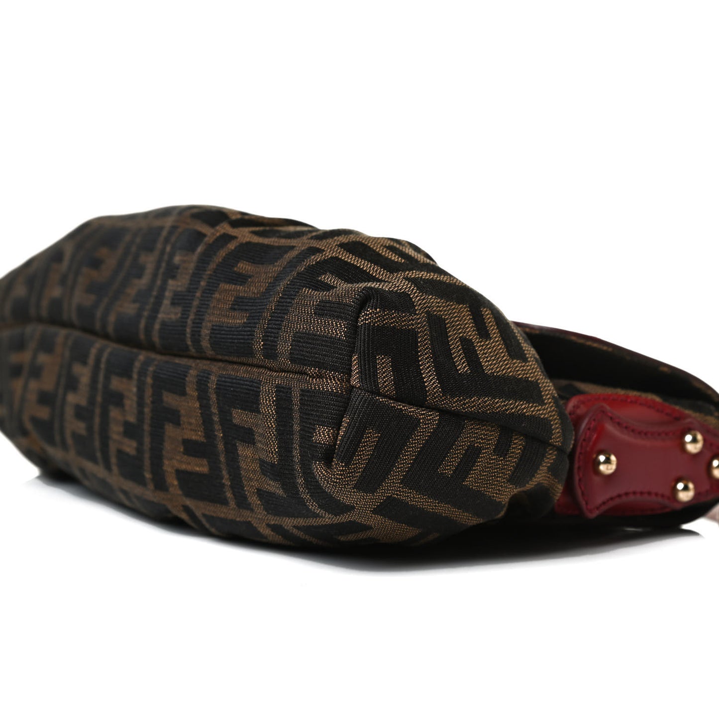 Zucca Cuoio Lucido Small Chef Shoulder Bag Tobacco Rosso Scuro