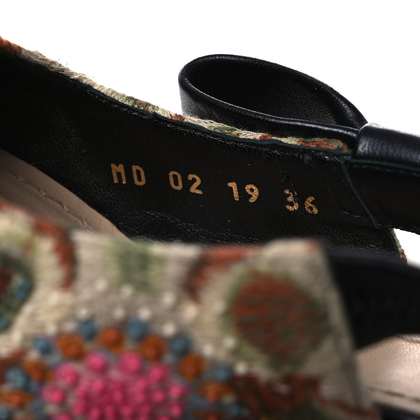 Embroidered Calfskin Beaded Sweet D Sling-Back Pumps 36 Cypress