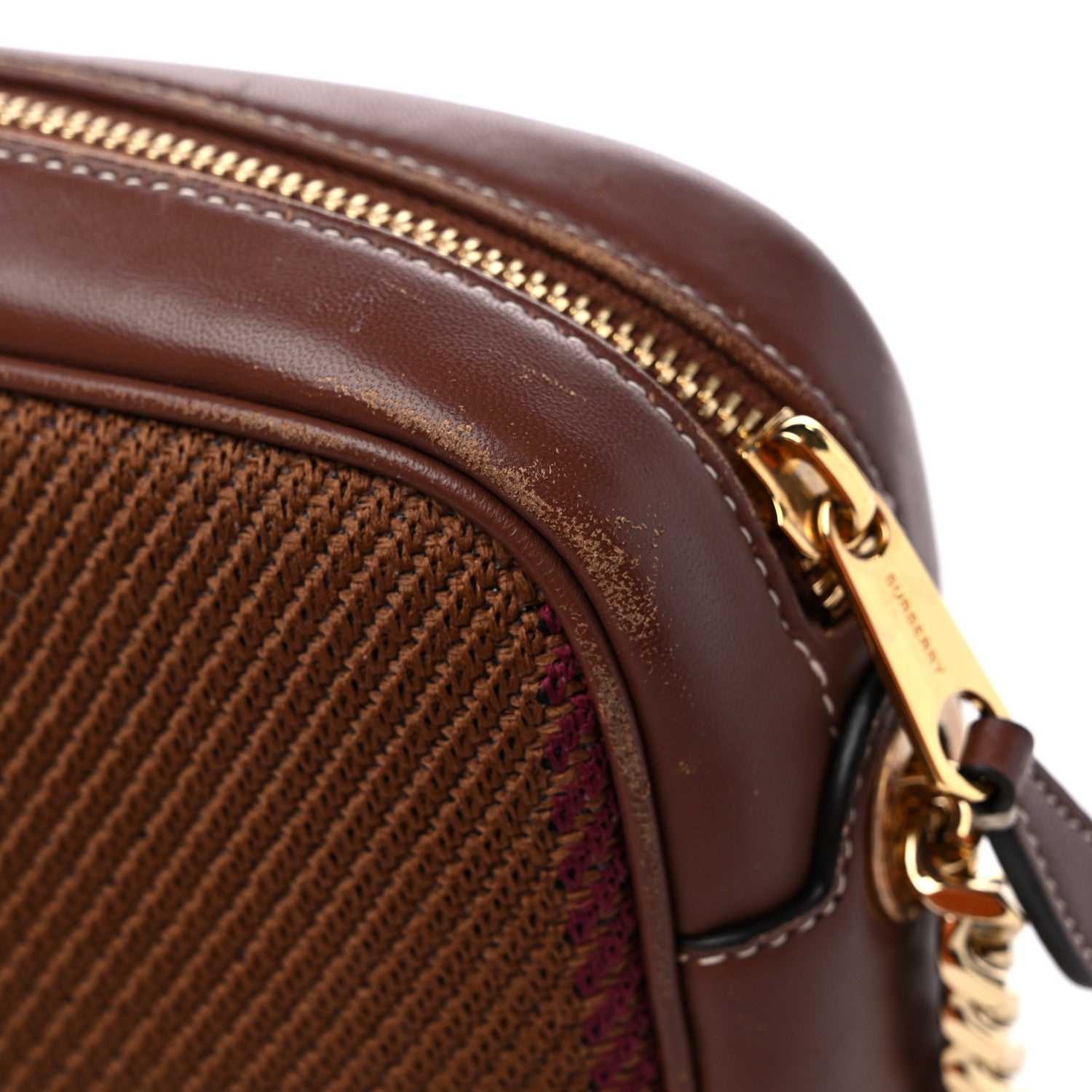 Burberry Calfskin Check Small Lola Camera Bag Dark Birch Brown 13 of 14