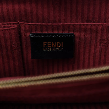 Fendi Vitello Elite Regular 2Jours Tote Rosso Scuro Ciliegia 8 of 10
