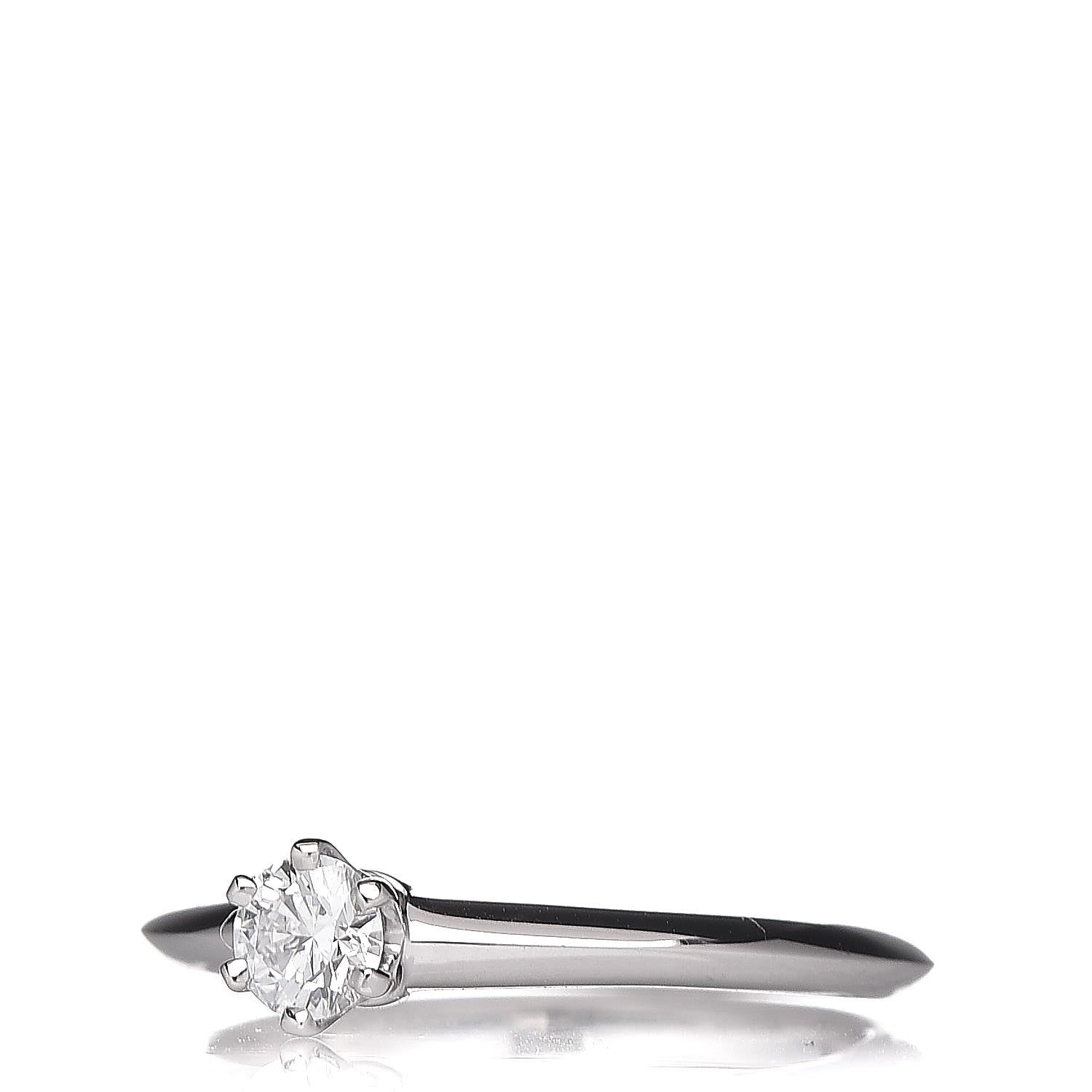 Tiffany Platinum Diamond .23ct Solitaire Engagement Ring 50 5.25 3 of 6