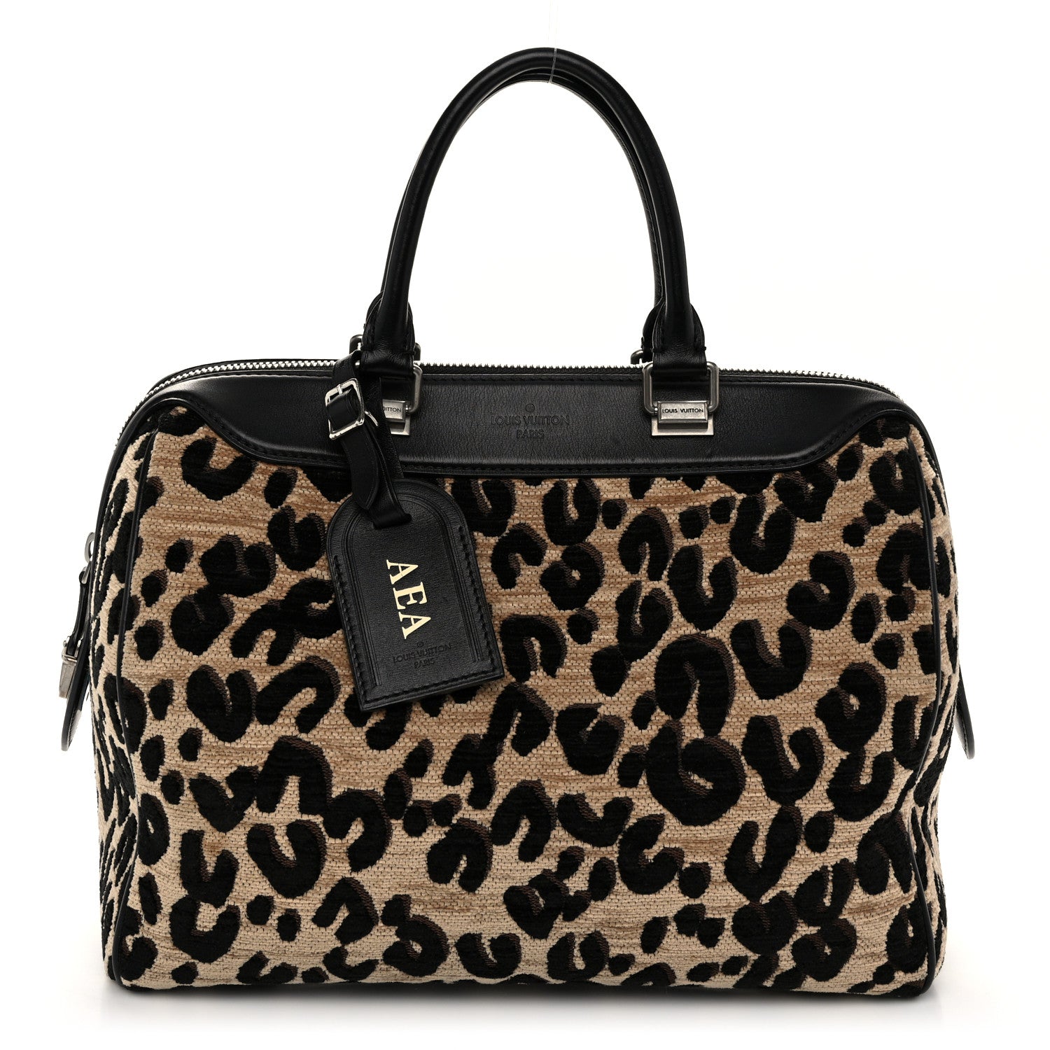 Louis Vuitton Jacquard Velvet Leopard Print Stephen Sprouse Speedy 1 of 9