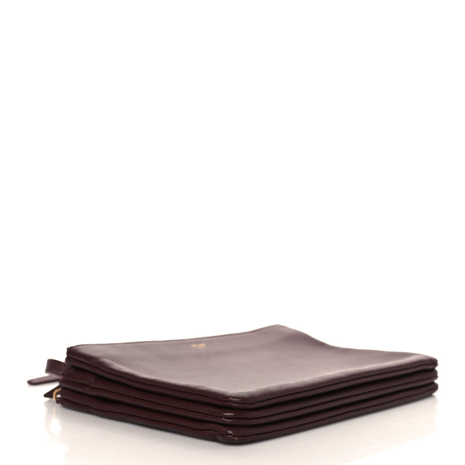 Celine Lambskin Large Trio Crossbody Bag Burgundy 4 of 8