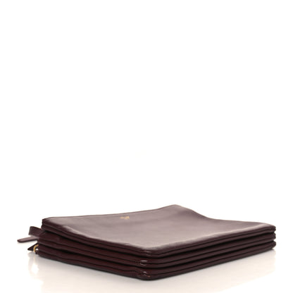 Celine Lambskin Large Trio Crossbody Bag Burgundy 4 of 8